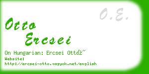 otto ercsei business card